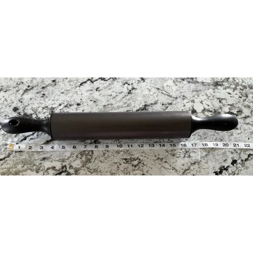 OXO Plain Rolling Pin 21 in Black Plastic Solid With Handles